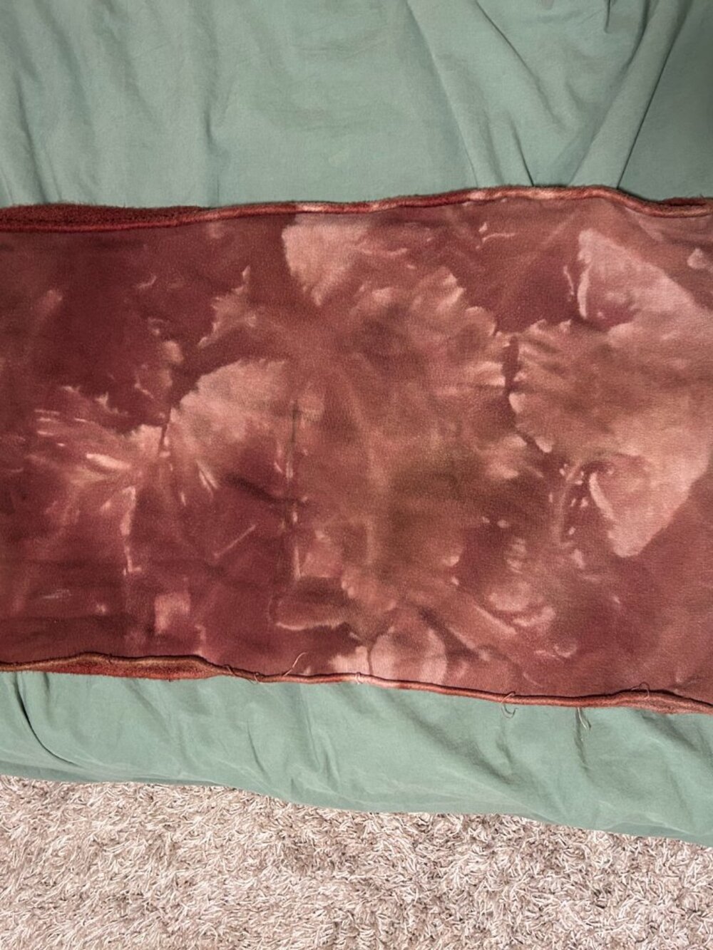 SINEW MOON PEGGY O WRAP SCARF NURSING COVER RUBY BROWN HEMP BAMBOO FLEECE EUC - Picture 5 of 12